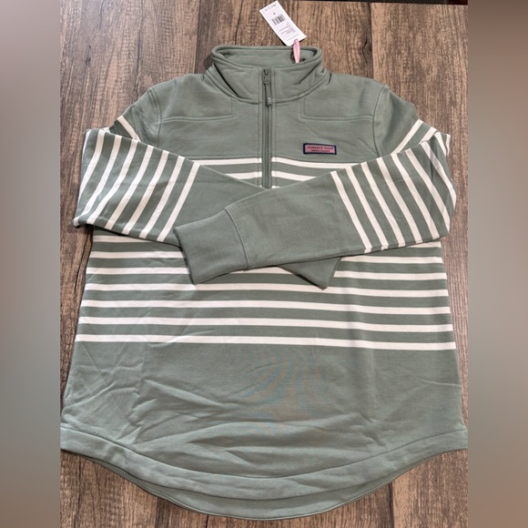 Vineyard Vines Sweaters - Vineyard Vines Sage Olive Quarter-Zip | shep shirt | size S